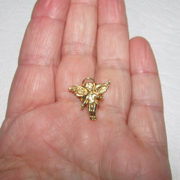14K Solid Gold Angel Brooch Pin – Adamas Goldsmiths - Unworn - Picture 5 of 6